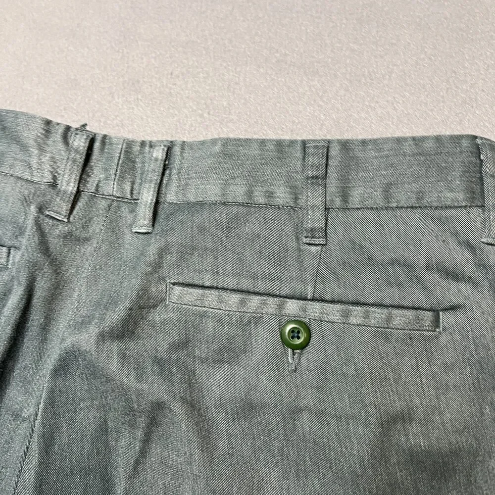 Head Porter Plus Chino Pants Men's Large Green Casual Flat Front Straight Leg